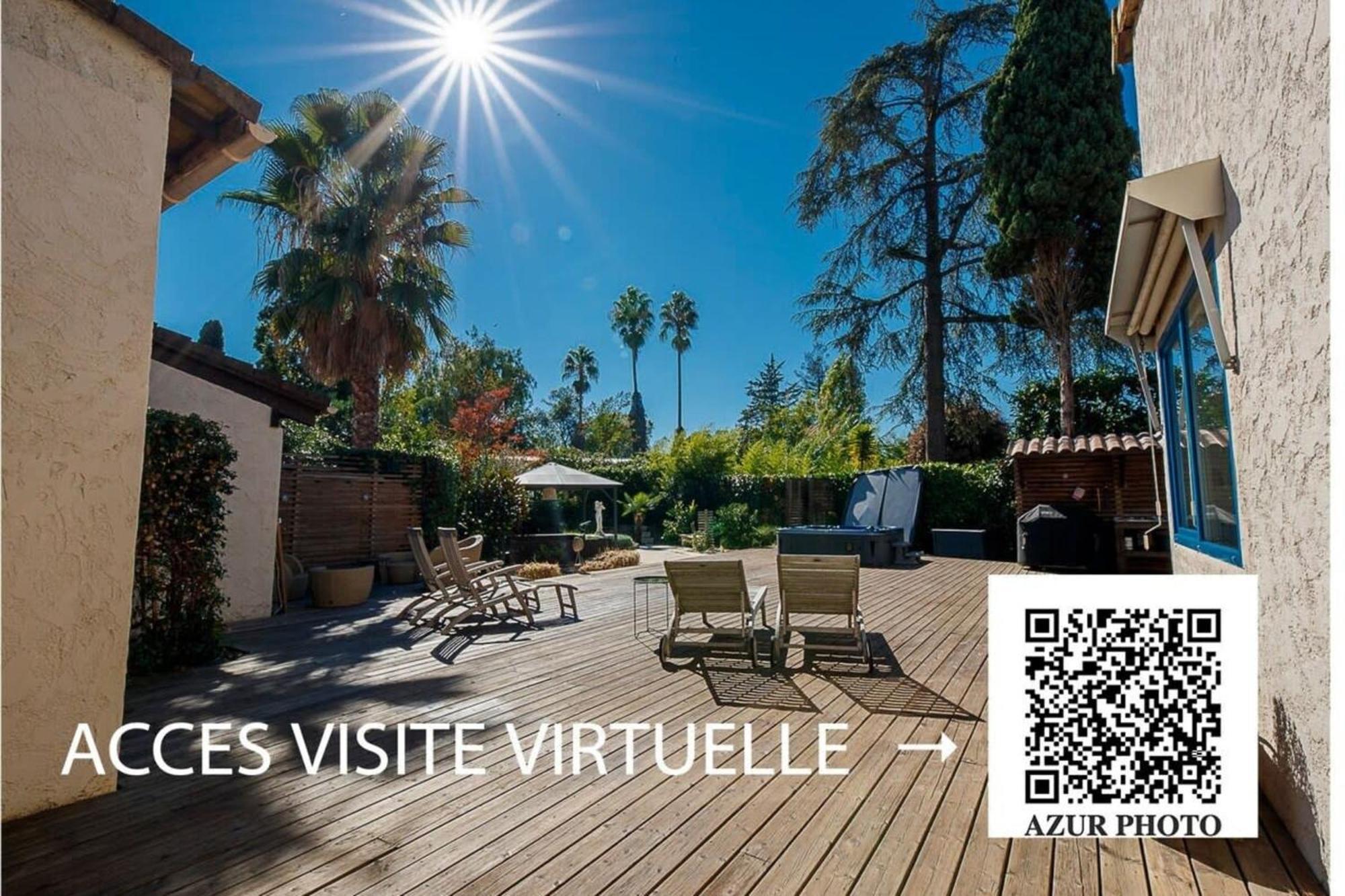 06V - Beautiful Villa With Spa Pool And Tennis Biot Exterior foto
